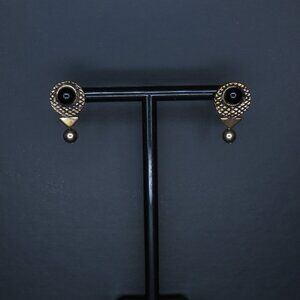 Dark Brown Stone Posts with Dangle Charm